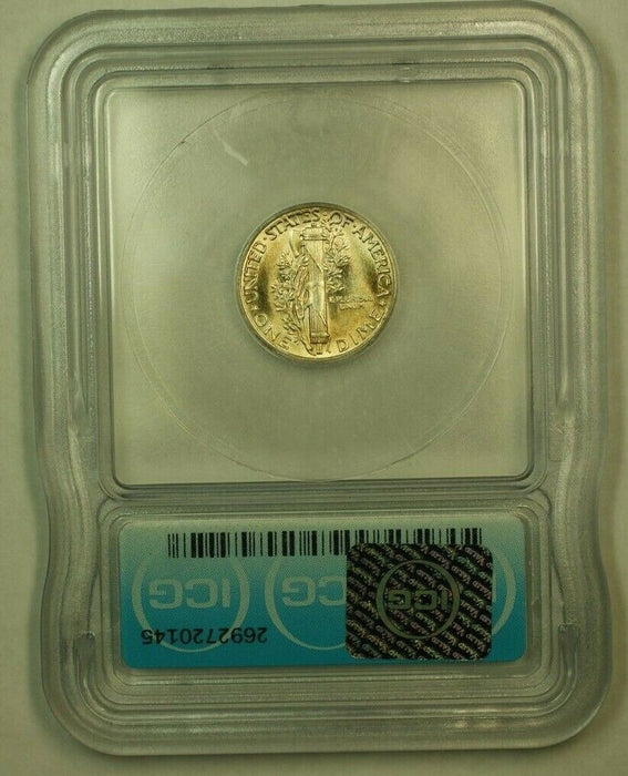 1944 Silver Mercury Dime 10c Coin ICG MS-65 CC