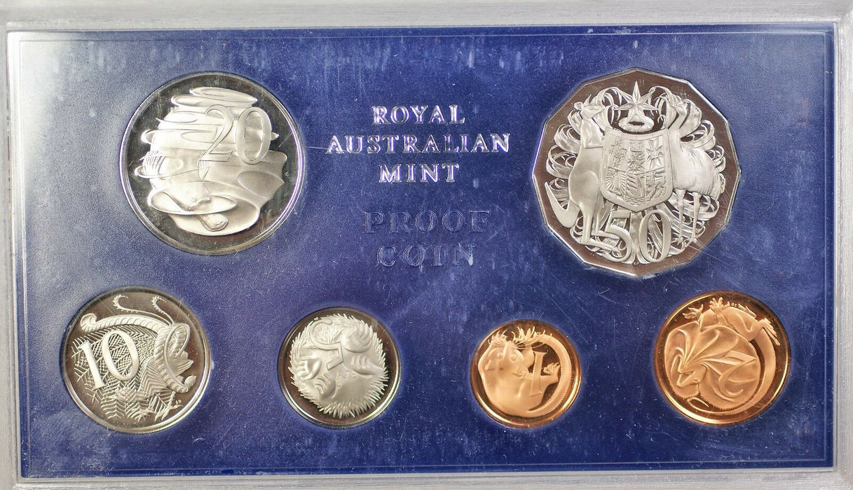 1972 Australian Proof Set 6 Gem Coins Scuffs on the Case