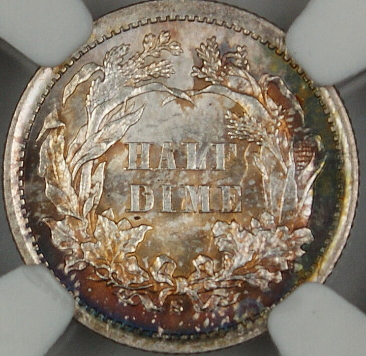 1873-S Seated Liberty Silver Half Dime, NGC MS-63, *Toned Gem BU Coin* DGH
