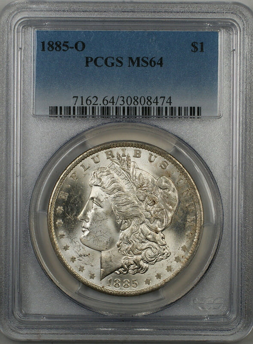 1885-O Morgan Silver Dollar $1 PCGS MS-64 Toned Rim (Better Coin) (7H)