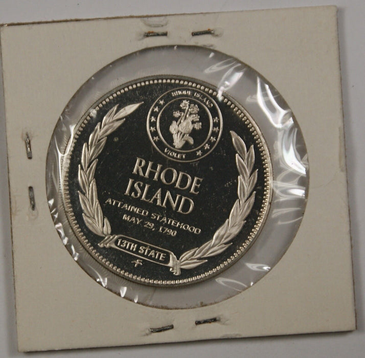 Franklin Mint Sterling Silver Rhode Island Medal Approx. 0.4 ozt of .925
