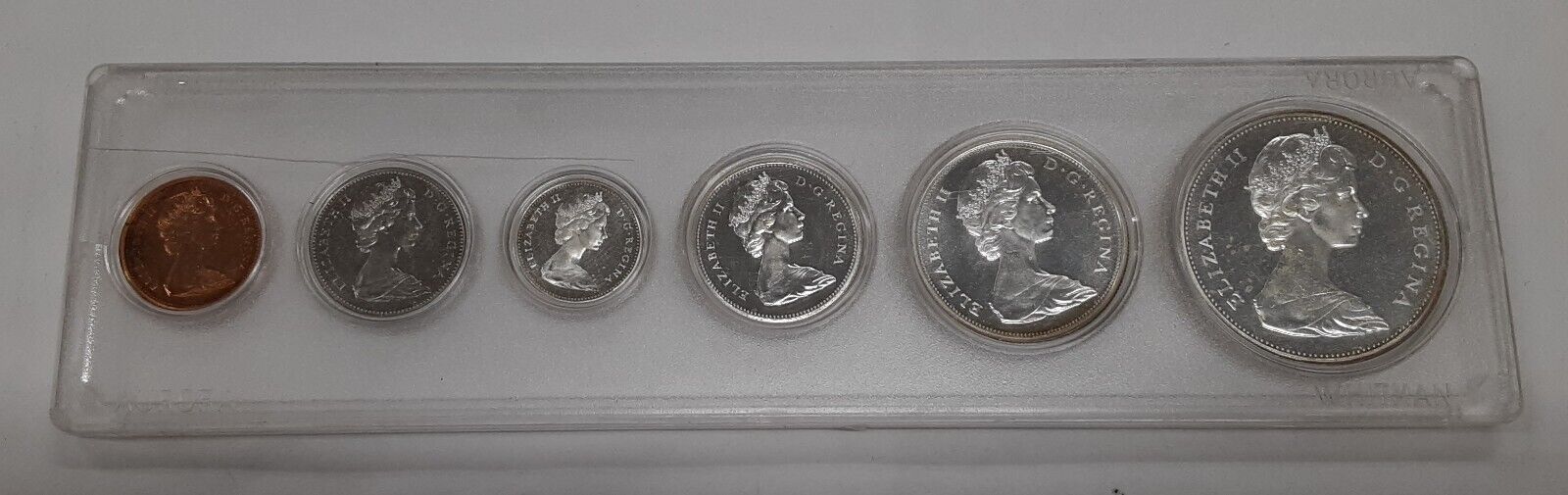 1965 Canada 6 Coin Mint Set of Queen Elizabeth II BU in Whitman Holder