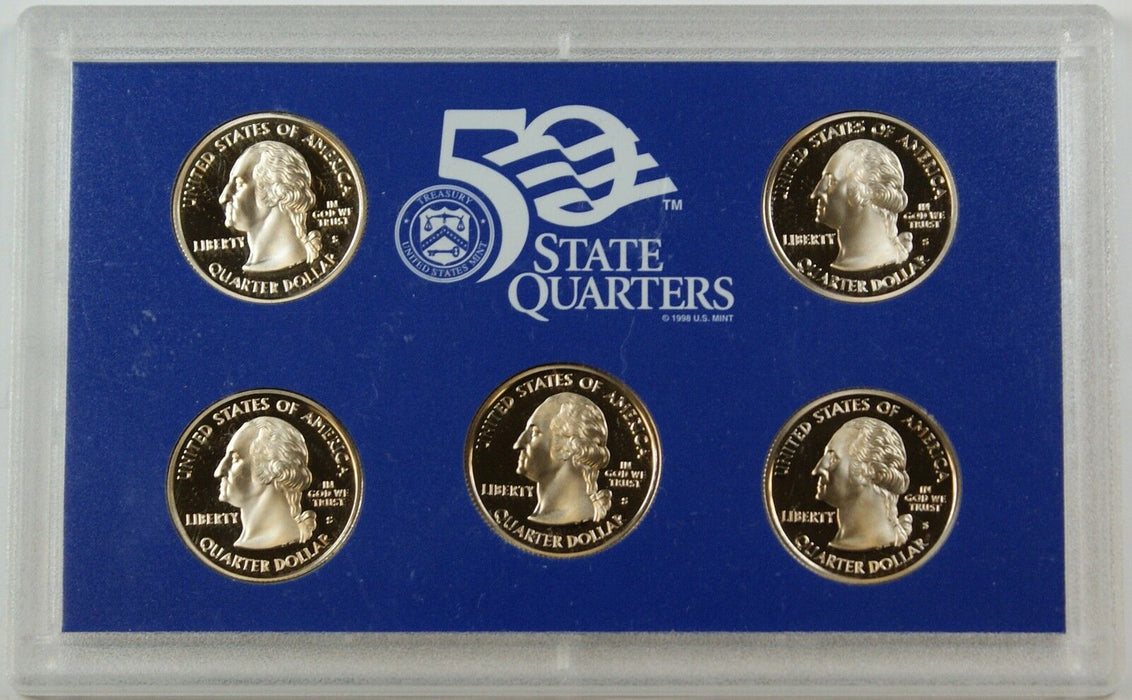 2007 United States State Quarters Proof Set GEM Coins with Box & COA