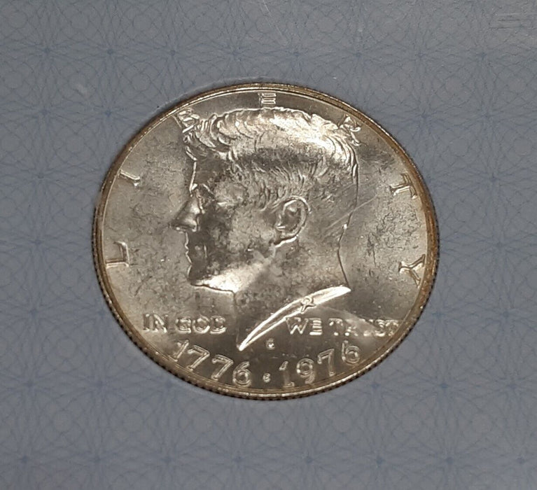 1976-S Kennedy Half Dollar 40% Silver Coin BU in Plastic Holder