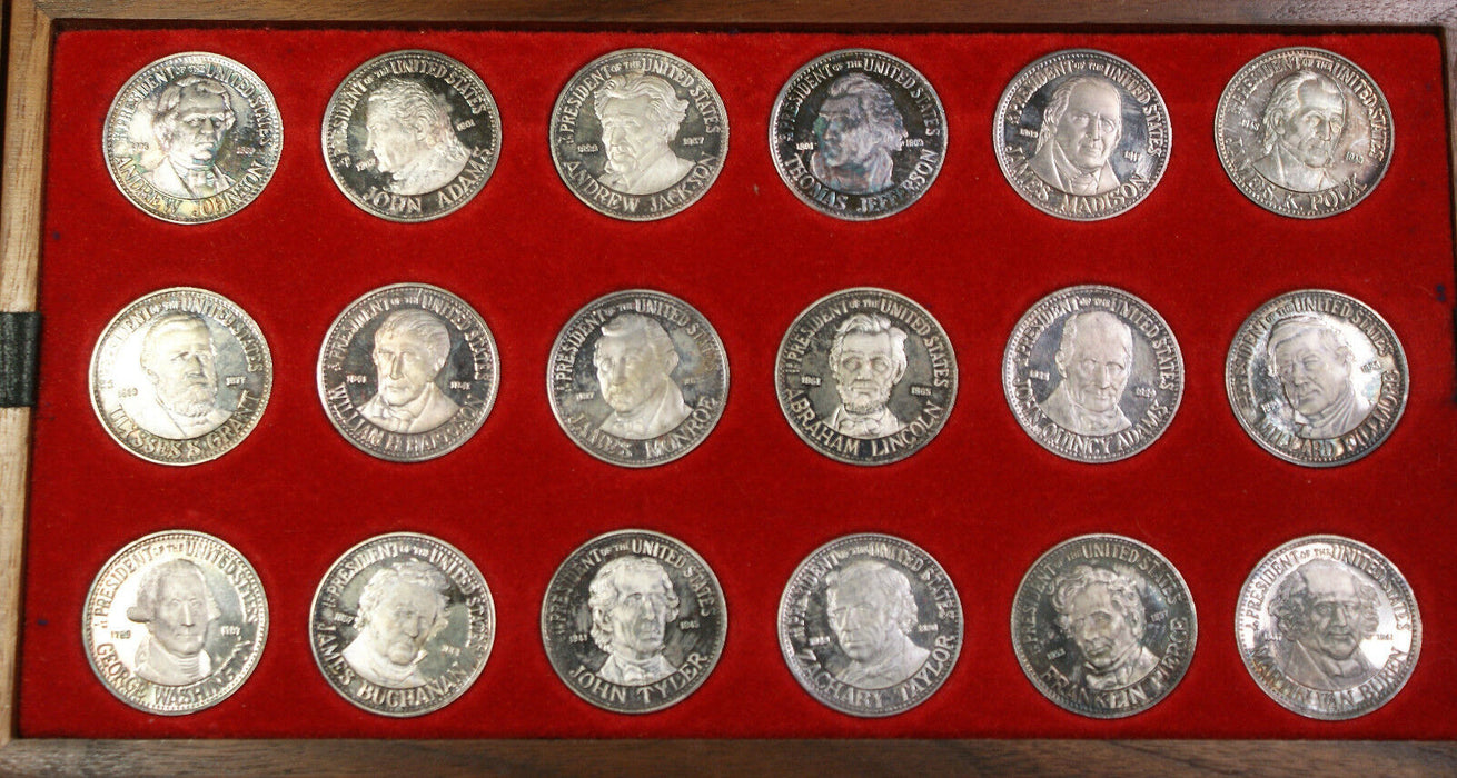 1972 Ital-Cambio Silver Uncirculated Presidents Washington- Nixon Medal Set
