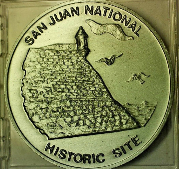 San Juan Puerto Rico National Historic Site Commemorative UNC Souvenir Medal COA