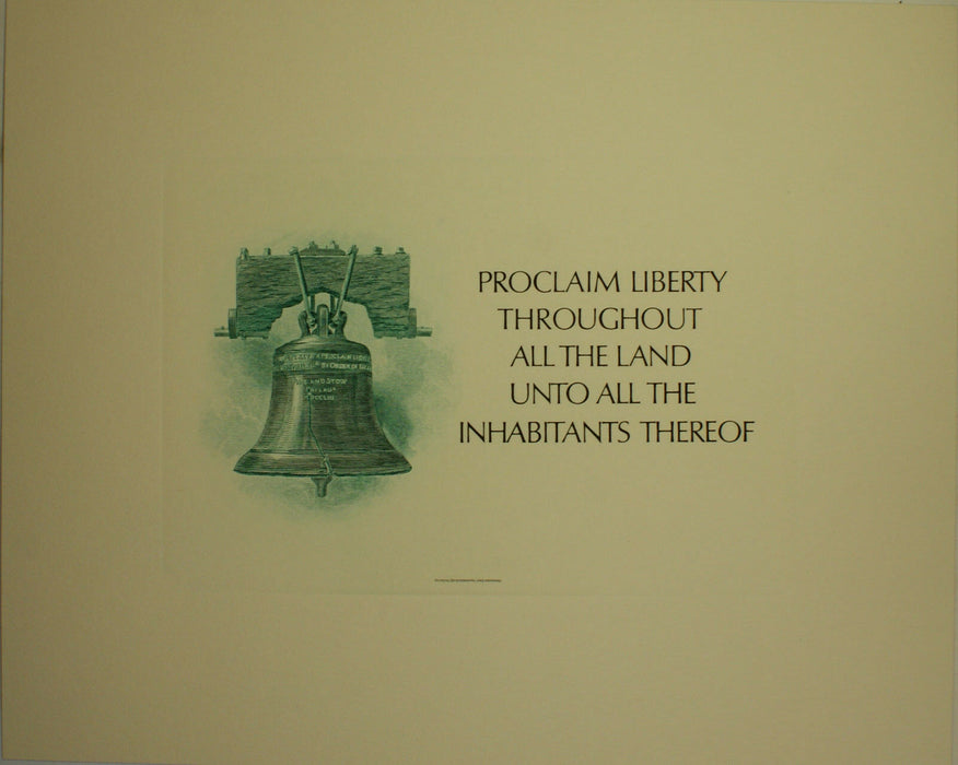 BEP Souvenir Card B 91-2 Chicago 1986 Ameripex Proof Liberty Bell Green Vignette