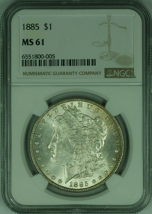 1885 $1 Morgan Silver Dollar Coin NGC MS-61  (21)