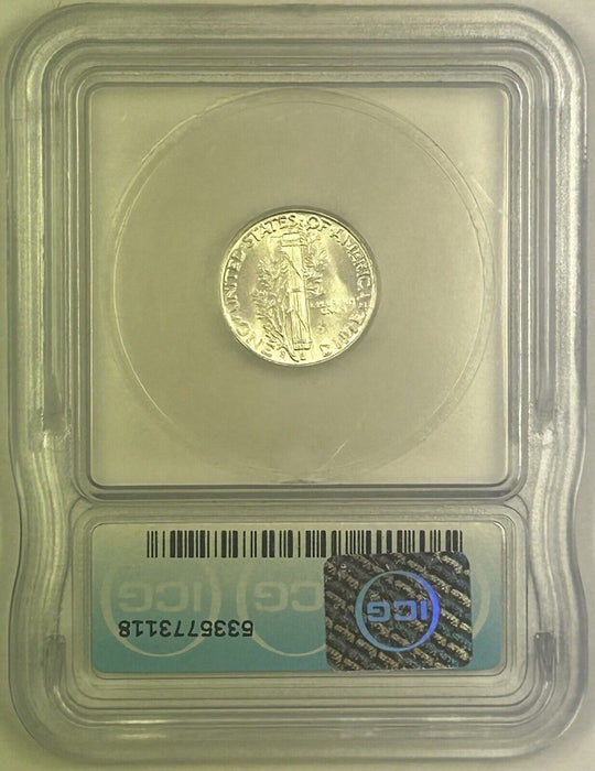 1944-S Mercury Silver Dime 10c Coin ICG MS 65 (Near FB) (54) M