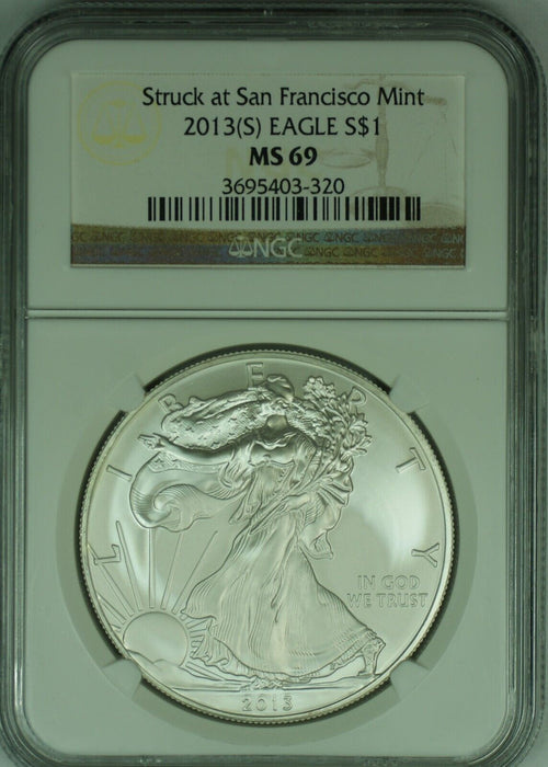 2013-S American Silver Eagle $1 Coin ASE NGC MS-69 (49)