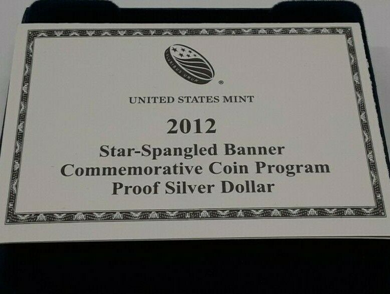 2012 Star Spangled Banner Proof Silver $1 Coin in Original Mint Packaging