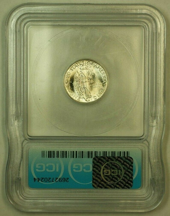 1942 Silver Mercury Dime 10c Coin ICG MS-66FSB F