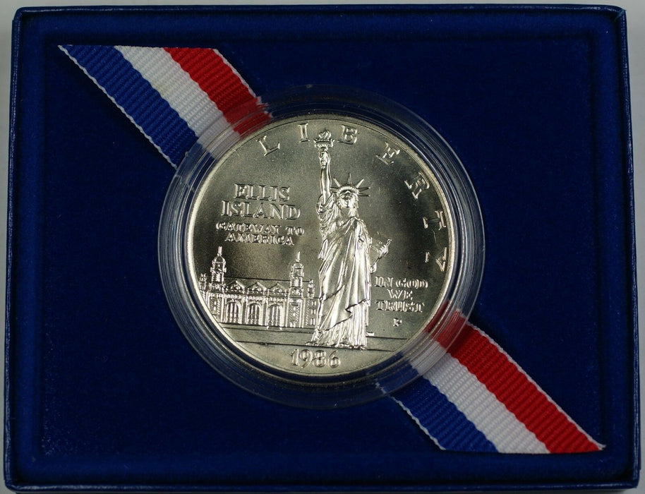 1986 S Mint Statue of Liberty Commemorative UNC Dollar Coin Silver