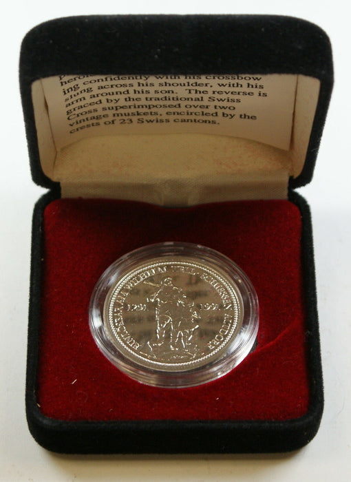 1986 Switzerland 1999 Platinum 1 Oz Proof Coin William Tell Shooting Thaler