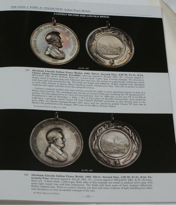 Stack's John Ford Collection Catalog First People's Medals 10/17/2006 RSE B29