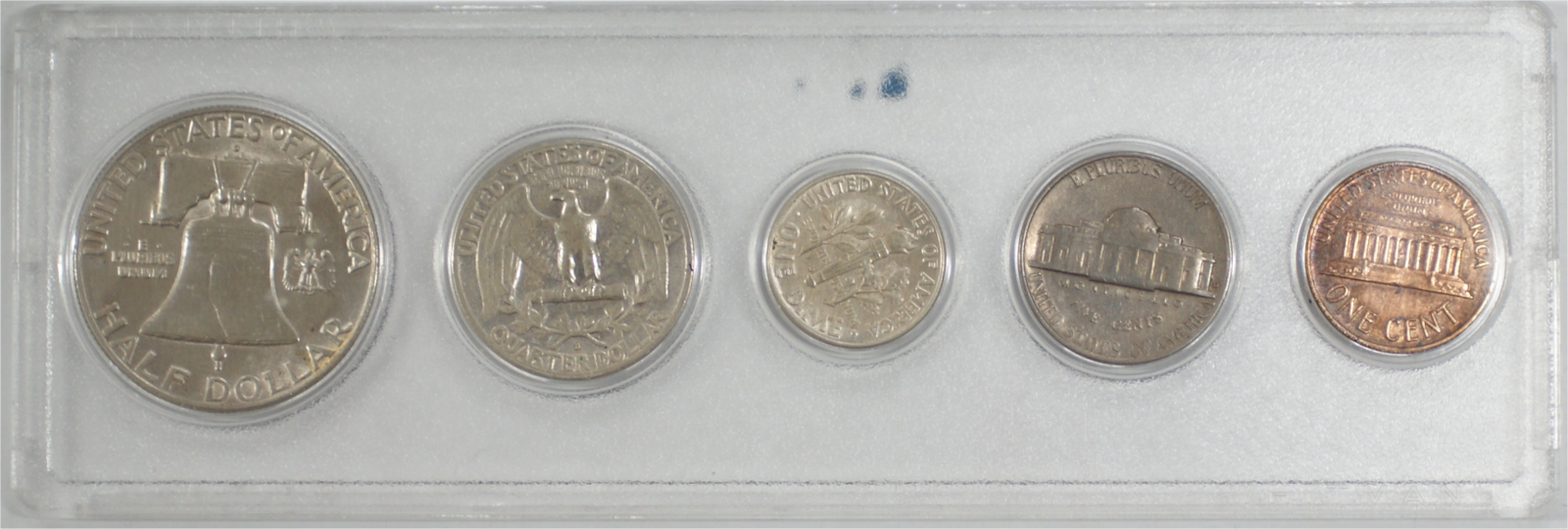 1961 Complete US Coin Year Set in Clear Plastic Whitman Holder