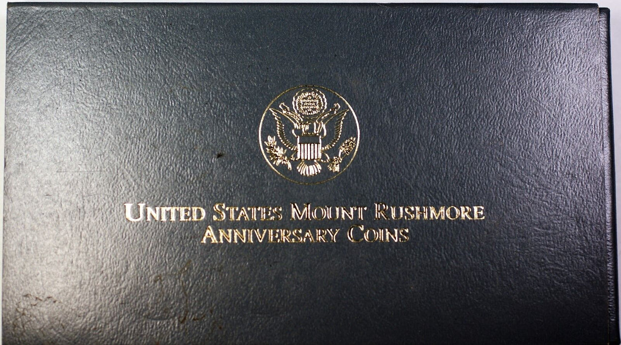 1991-W & S Gold $5 Silver $1 50 Cents Mount Rushmore 3 Coin Proof Set in OGP