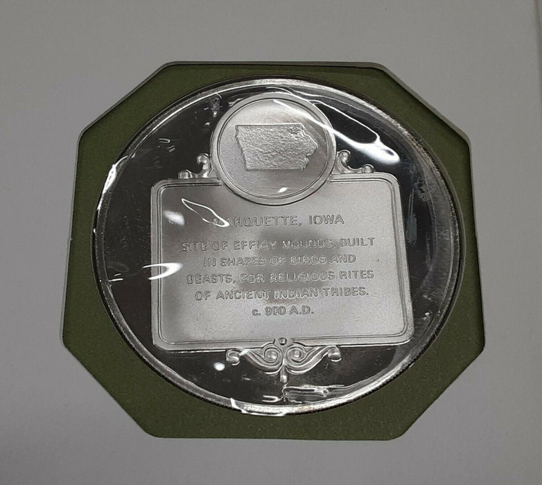 1971 Effigy Mounds IA Great Historic Sites PR Silver Medal in First Day Cover