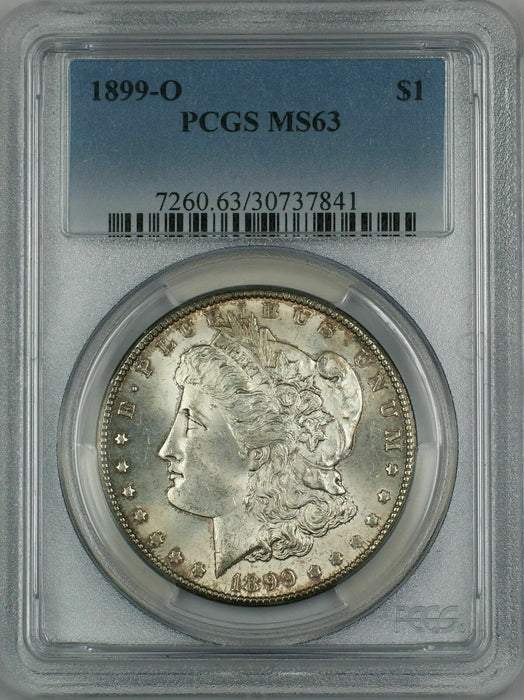 1899-O Morgan Silver Dollar $1 Coin PCGS MS-63 Lightly Toned (4B)