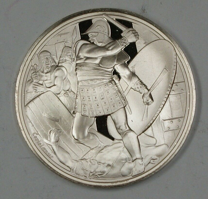 Sterling Silver Medal 0.4 ozt of .925 W/ Quote From the Play Coriolainus on Rev.