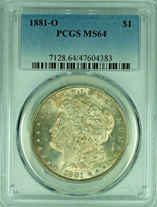 1881-O Morgan Silver Dollar Toned PCGS MS 64 B 47