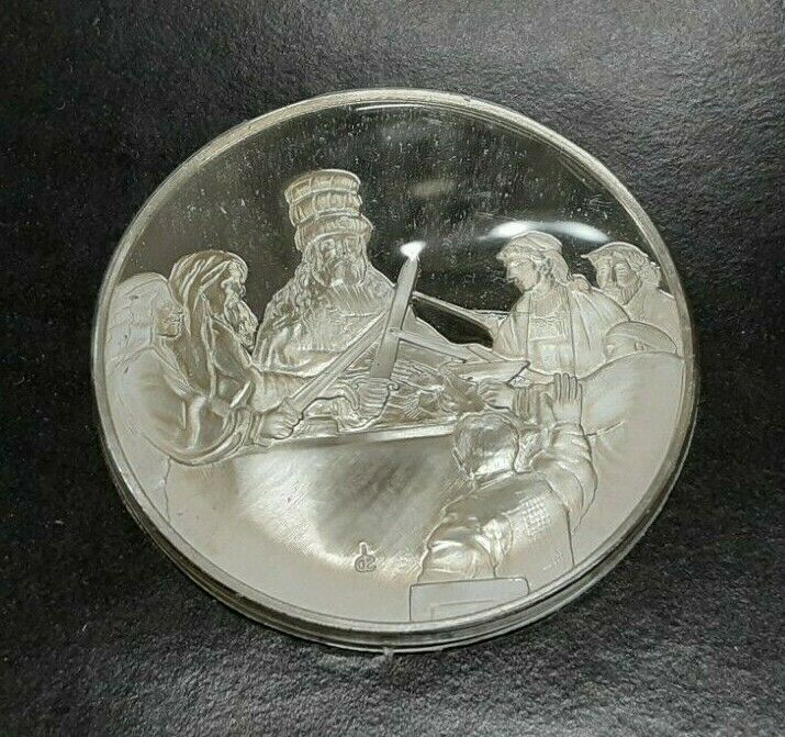Franklin Mint Genius/Rembrandt PR .925 Silver Medal-Conspiracy Batavians in Card
