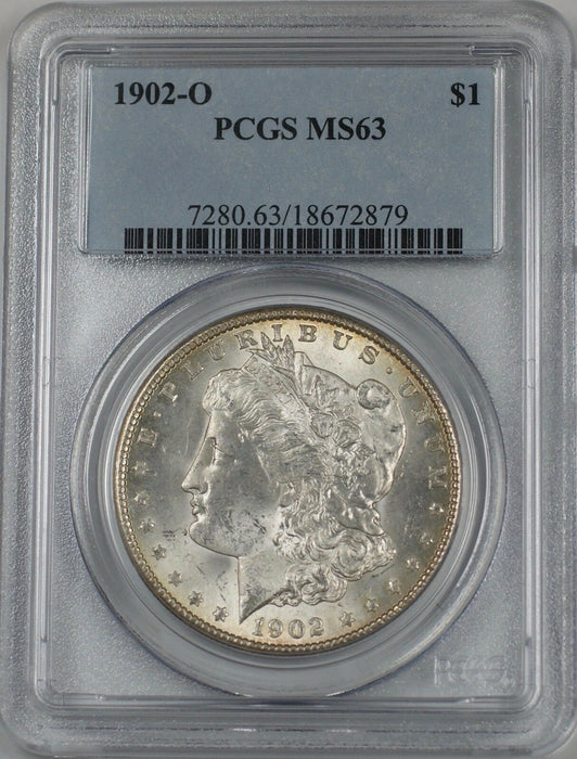 1902-O Morgan Silver Dollar $1 Coin PCGS MS-63 Lightly Toned (BR-25 J)