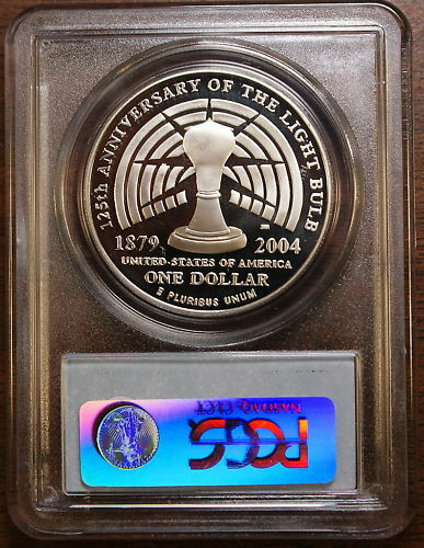 2004-P Thomas Edison Silver Dollar, PCGS PR-69 DCAM