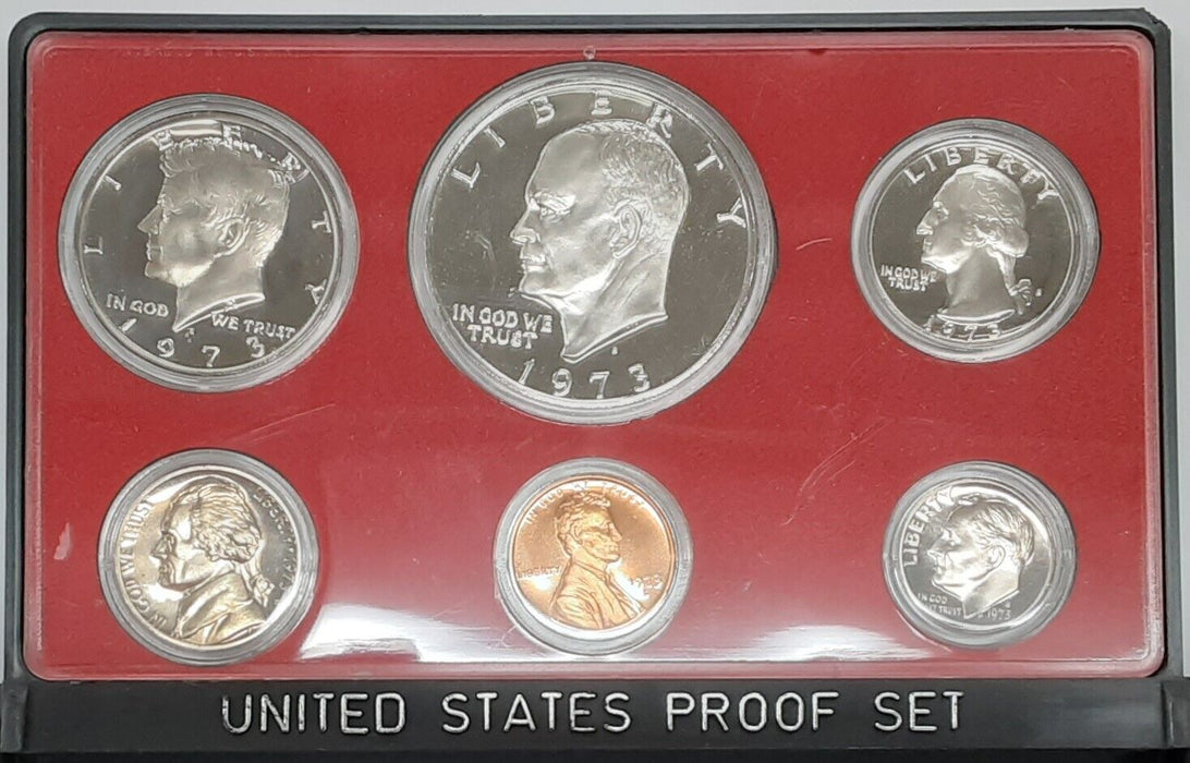 1973-S US Mint Clad Proof Set - Coins Only - NO Outer Sleeve
