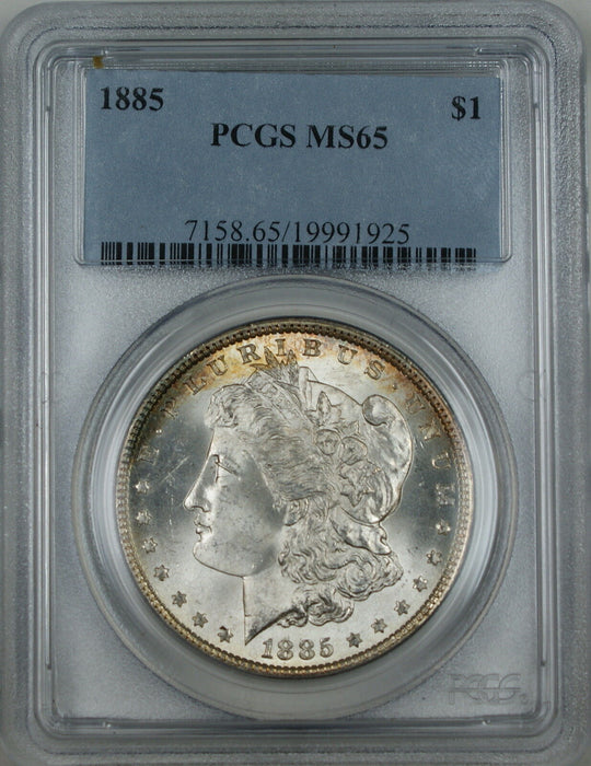 1885 Morgan Silver Dollar Coin, PCGS MS-65, DFT