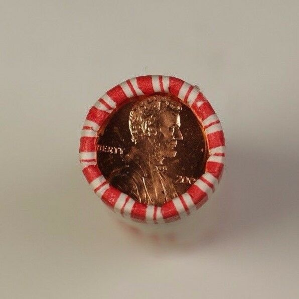 2009-P Lincoln Pennies Roll Original Bank Wrapper OBW Postmarked Day of Issue RL