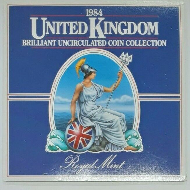 1984 United Kingdom Mint Set - 8 UNC Coins in Original Royal Mint Packaging