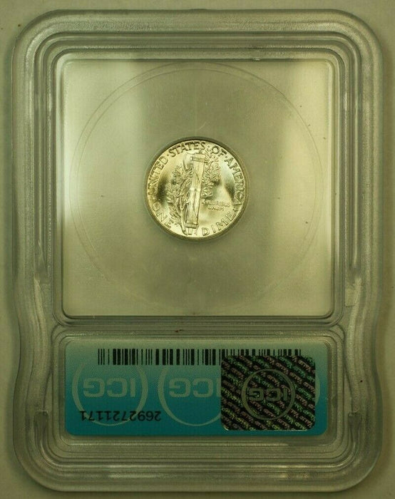 1945 Silver Mercury Dime 10c Coin ICG MS-66 A