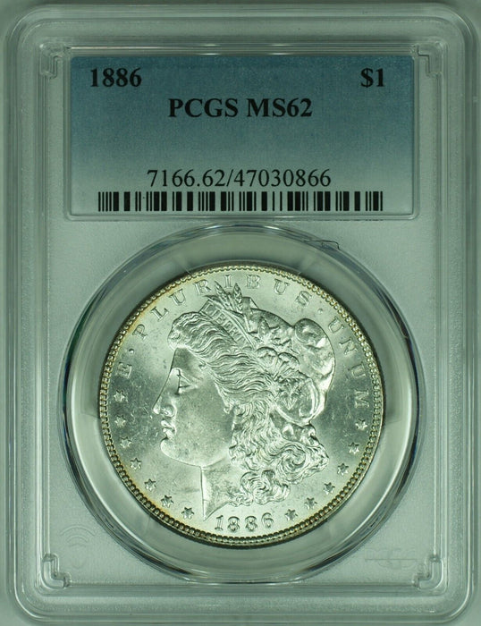 1886 Morgan Silver Dollar Coin  PCGS MS-62   (39A)