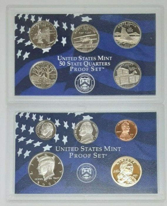 2001-S US Mint Clad Proof Set 10 Gem Coins - NO Box or COA