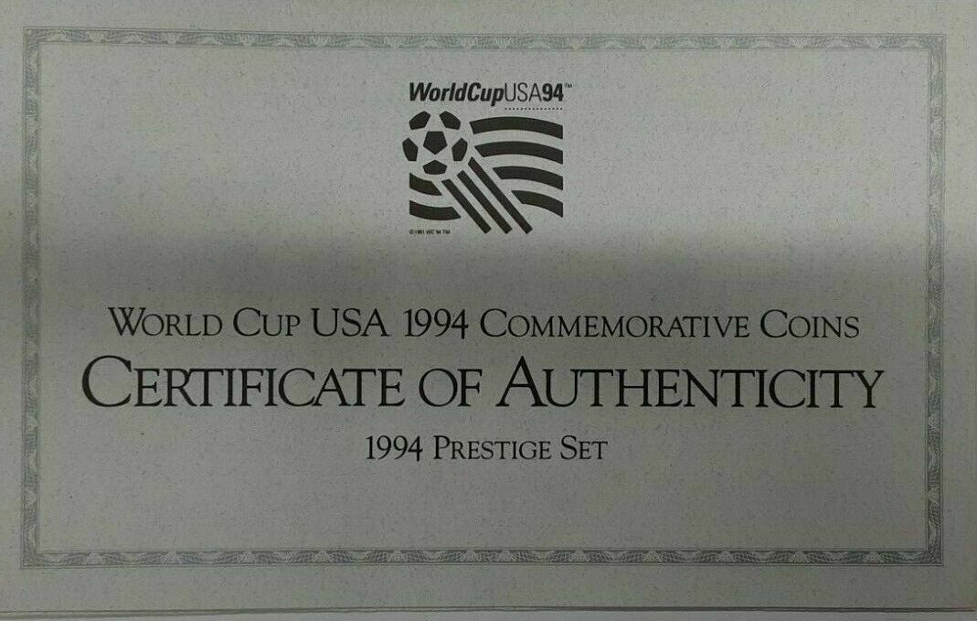 1994-S Prestige Set 7 Gem Proof Coins W/World Cup Silver $1 in US Mint OGP