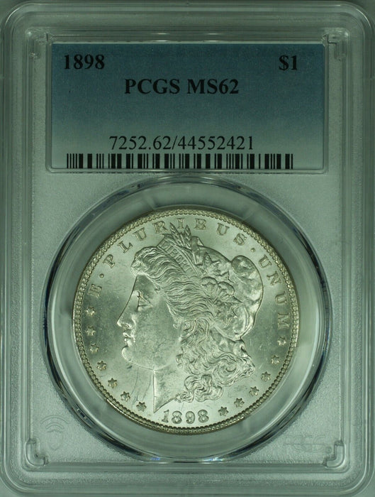 1898 Morgan Silver Dollar Coin $1 PCGS MS-62 Better Coin  (28)