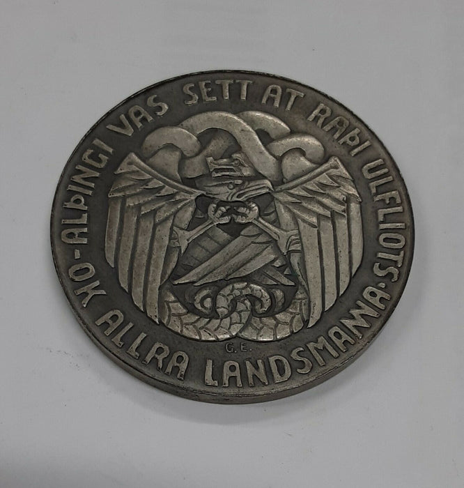1930 Iceland Silver Commemorative AU Toned 5 Kronur Coin in Box