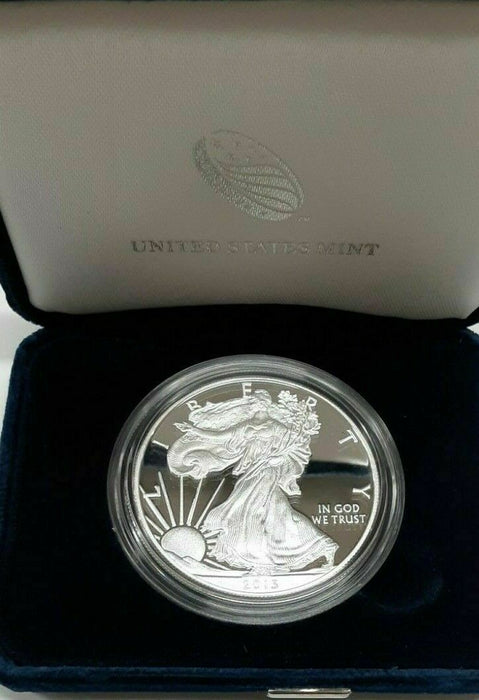 2013-W Proof American Silver Eagle S$1 1 Oz Troy .999 Fine With COA & OGP