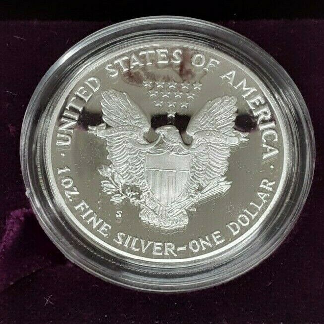 1988-S US Proof American Silver Eagle ASE Coin 1 Ounce W/OGP & COA