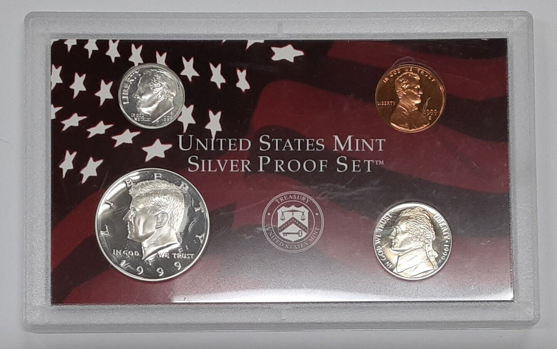 1999-S U.S. Mint 4 Coin Silver Proof Set NO BOX or COA