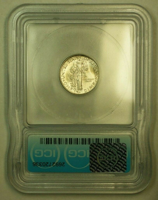 1945-S Silver Mercury Dime 10c Coin ICG MS-65 E