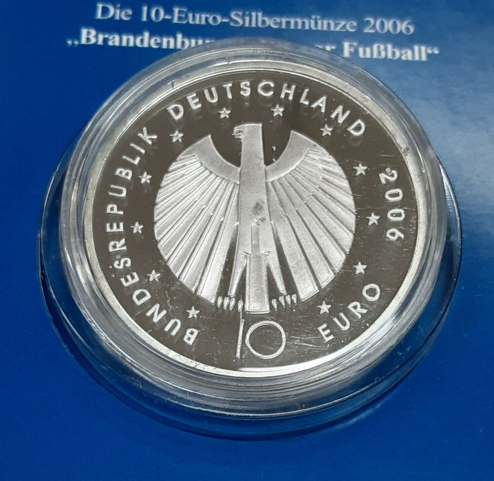 2006 Germany FIFA Set of Four Silver 10 Euro Coins In Original Mint Packaging