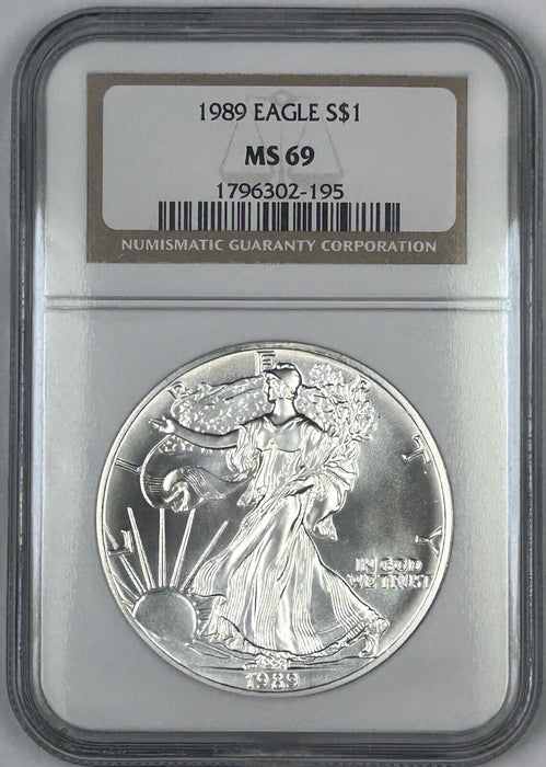 1989 American Silver $1 Eagle NGC MS 69 (X)