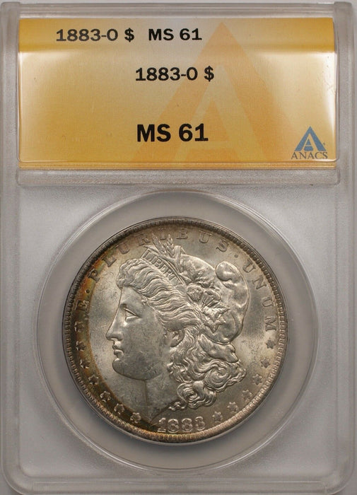 1883-O Morgan Silver Dollar $1 ANACS MS 61 Rim Toning B