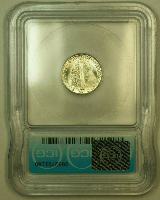 1945 Silver Mercury Dime 10c Coin ICG MS-65 III