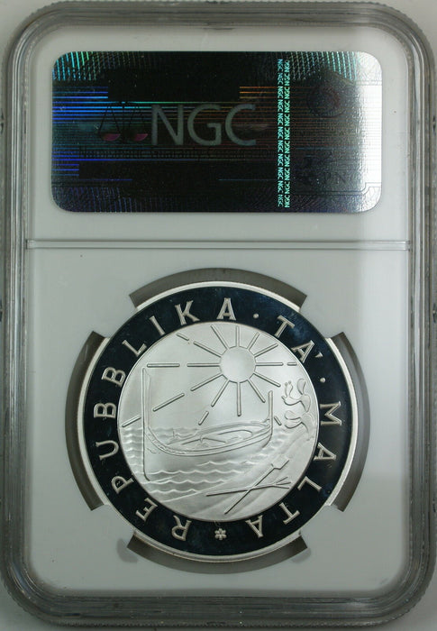 1981 Malta Proof Silver 5 Pounds, NGC PF-65 UC, Year of the Child