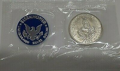 1973-S UNC 40% Silver Eisenhower IKE Dollar Coin with Original US Mint Envelope