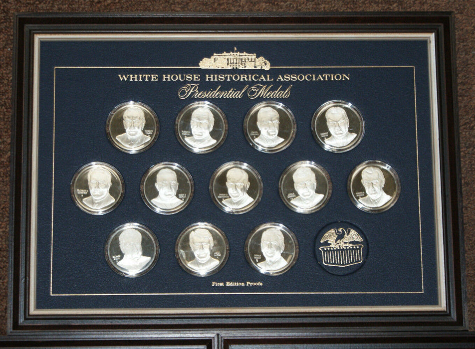 Franklin Mint 39 Presidential Silver Medals White House historical association