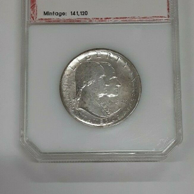 1926 Sesqui Commem Silver Half Dollar Coin in Plastic Holder AU Details Cleaned